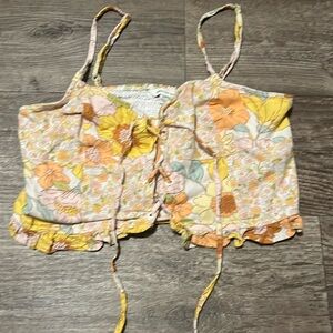 A lace up American eagle top that’s multi colored